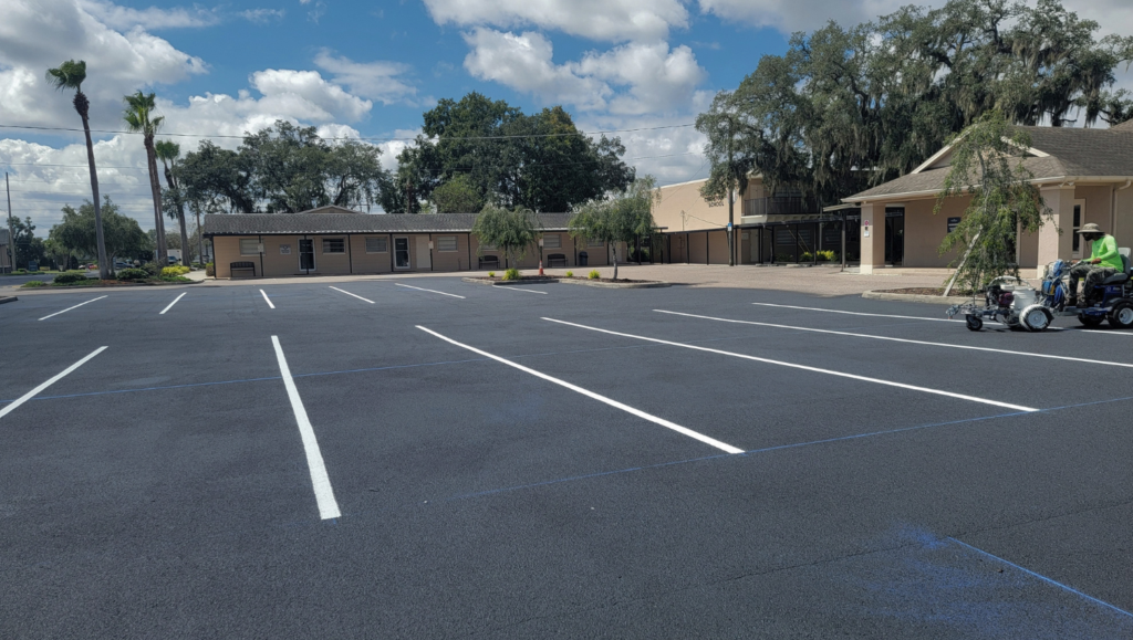 Line Striping Asphalt for Providence Baptist Church in Riverview, FL