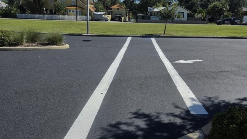 Line Striping Compliance for Ozark Bank in Bradenton, FL