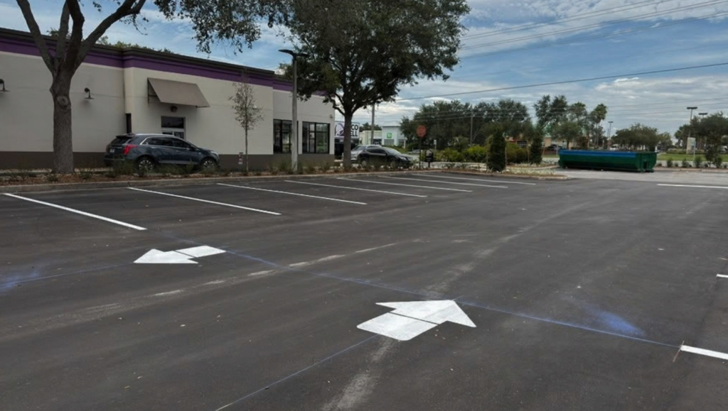 Line Striping Job for Chipotle in Lutz, FL