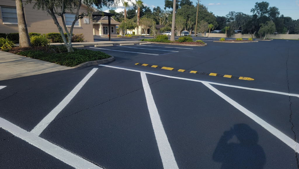 Line Striping Job for Providence Baptist Church in Riverview, FL