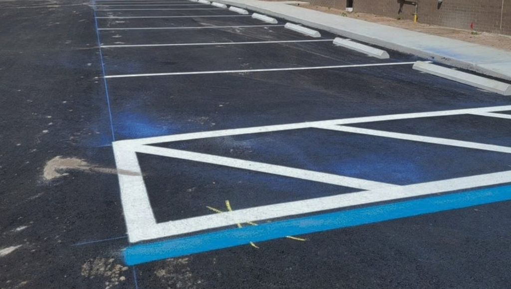 Line Striping Job for Sun City Center Fire Station in Wimauma, FL