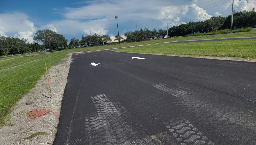 Line Striping Job and Sign Installation for The Crossing Church in Tampa, FL
