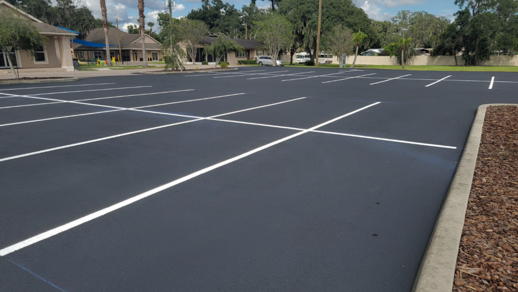 Line Striping Maintenance for Providence Baptist Church in Riverview, FL