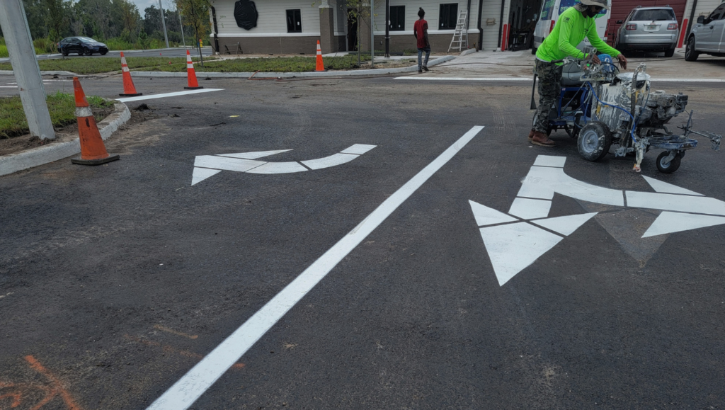 Line Striping Maintenance for Sun City Center Fire Station in Wimauma, FL