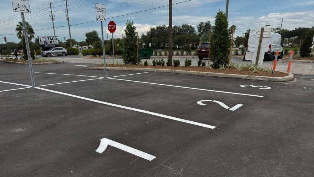 Line Striping Markings for Chipotle in Lutz, FL