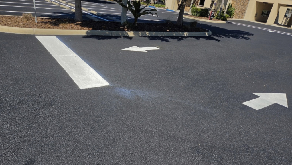 Line Striping Markings for Ozark Bank in Bradenton, FL