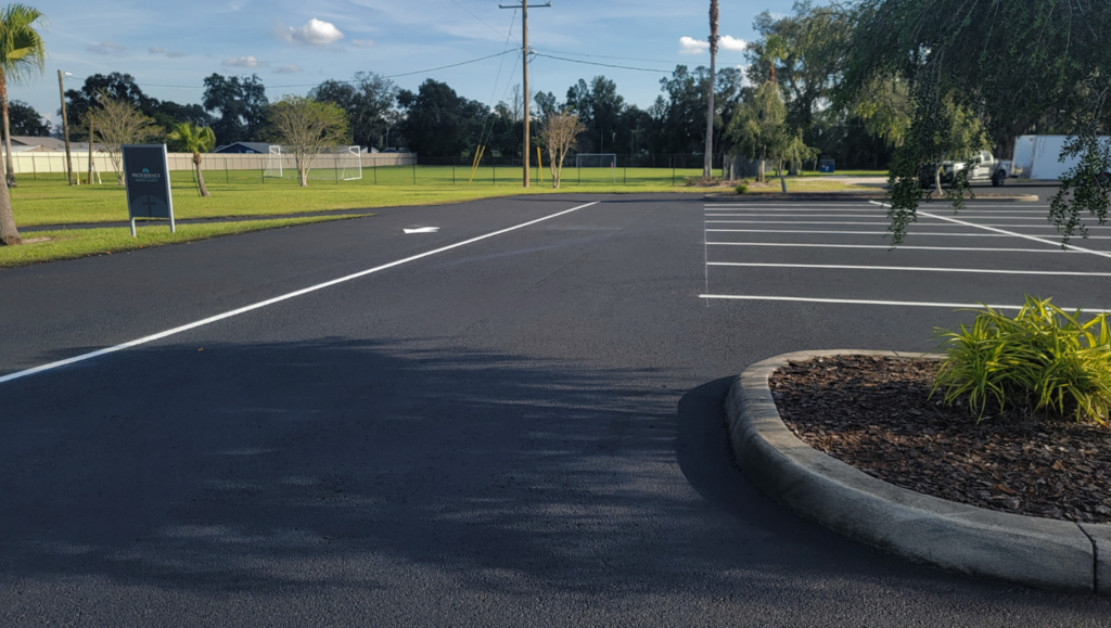 Line Striping Markings for Providence Baptist Church in Riverview, FL