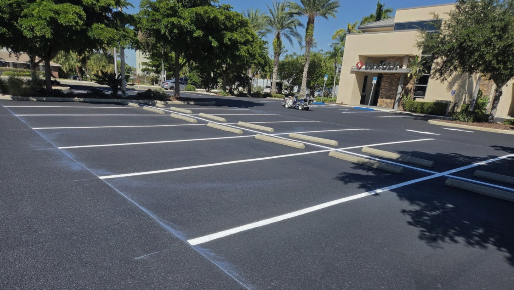 Line Striping for Ozark Bank in Bradenton, FL
