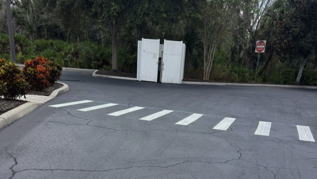 Line Striping for Ozark Bank in Bradenton, FL