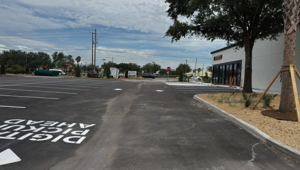 Line Striping Parking for Chipotle in Lutz, FL