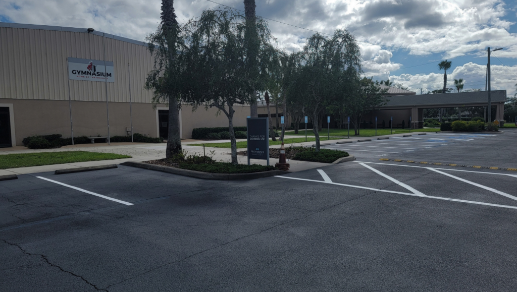 Line Striping Parking for Providence Baptist Church in Riverview, FL