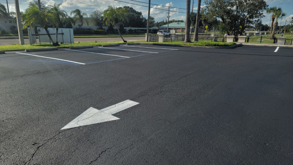 Line Striping Project for Providence Baptist Church in Riverview, FL