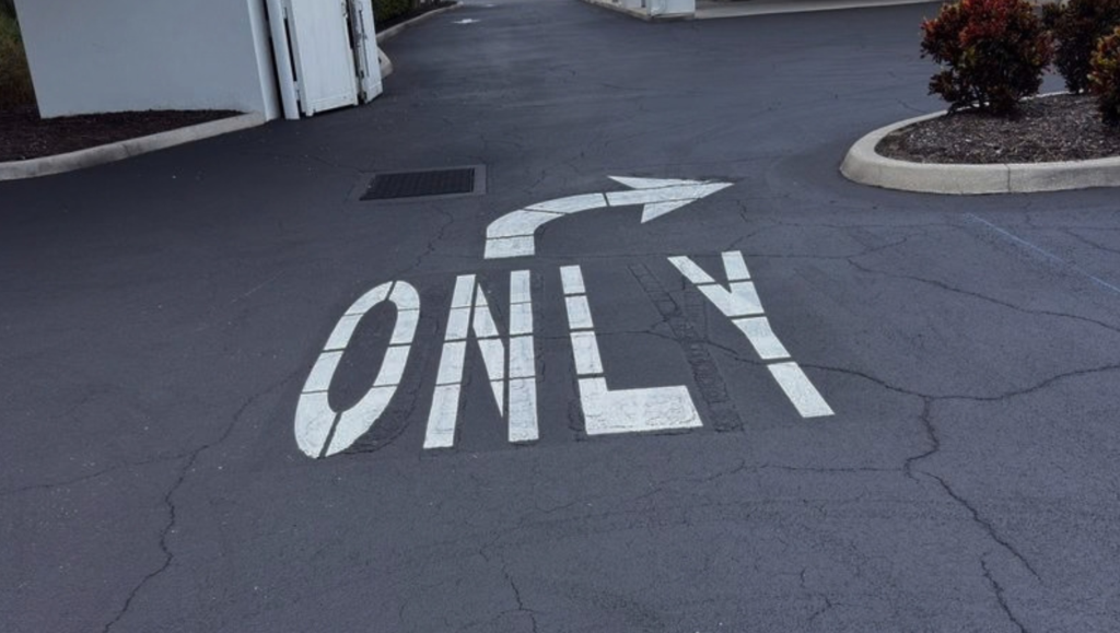 Line Striping Repair for Ozark Bank in Bradenton, FL