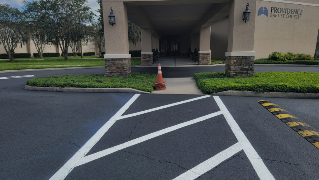 Line Striping Security for Providence Baptist Church in Riverview, FL