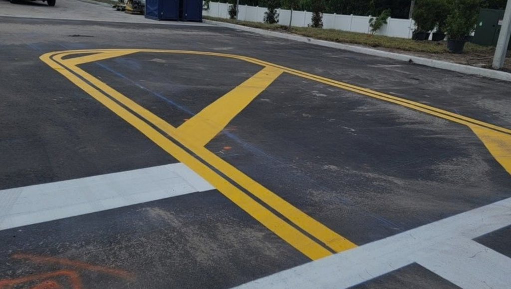 Line Striping for Sun City Center Fire Station in Wimauma, FL