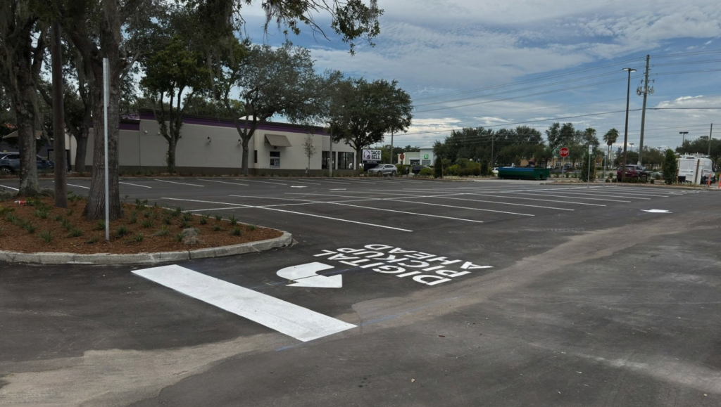 Line Striping Work for Chipotle in Lutz, FL