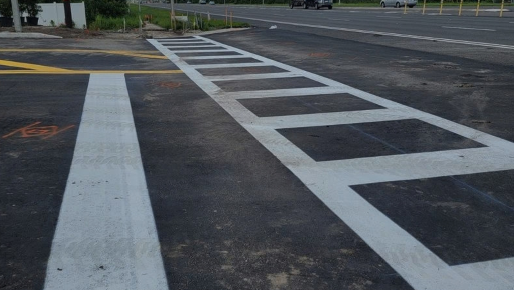 Line Striping Work for Sun City Center Fire Station in Wimauma, FL