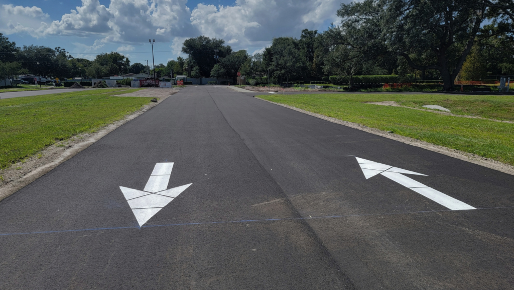 Line Striping Work and Sign Installation for The Crossing Church in Tampa, FL