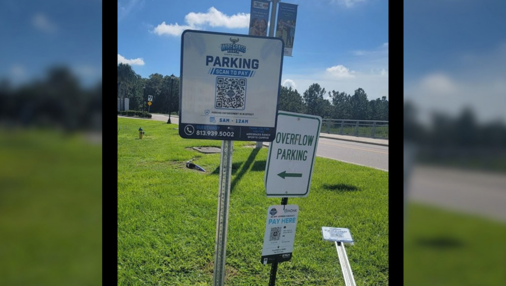 Parking Lot Sign Installation for Wiregrass Sports Complex in Wesley Chapel, FL