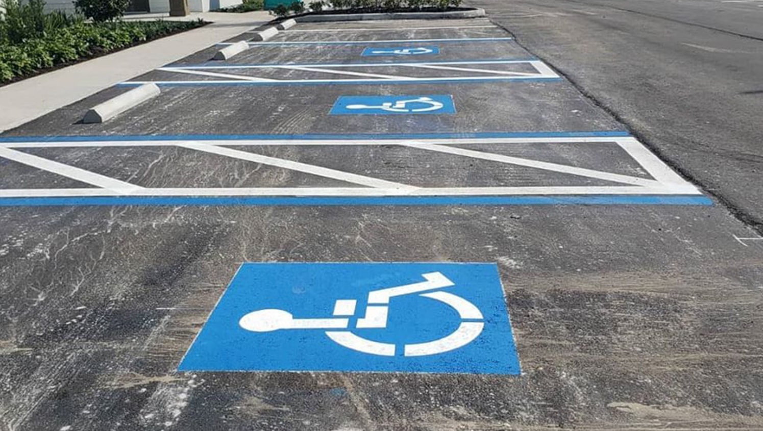 handicap stall in tampa parking lot