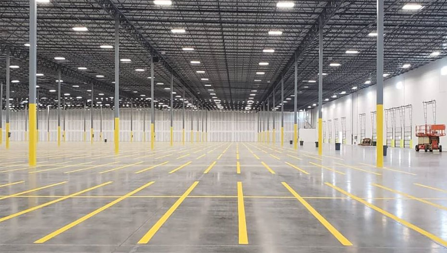 tampa warehouse floor marking project completed by g-force