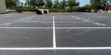 Image of Line Striping Project for Oldsmar, FL Customer