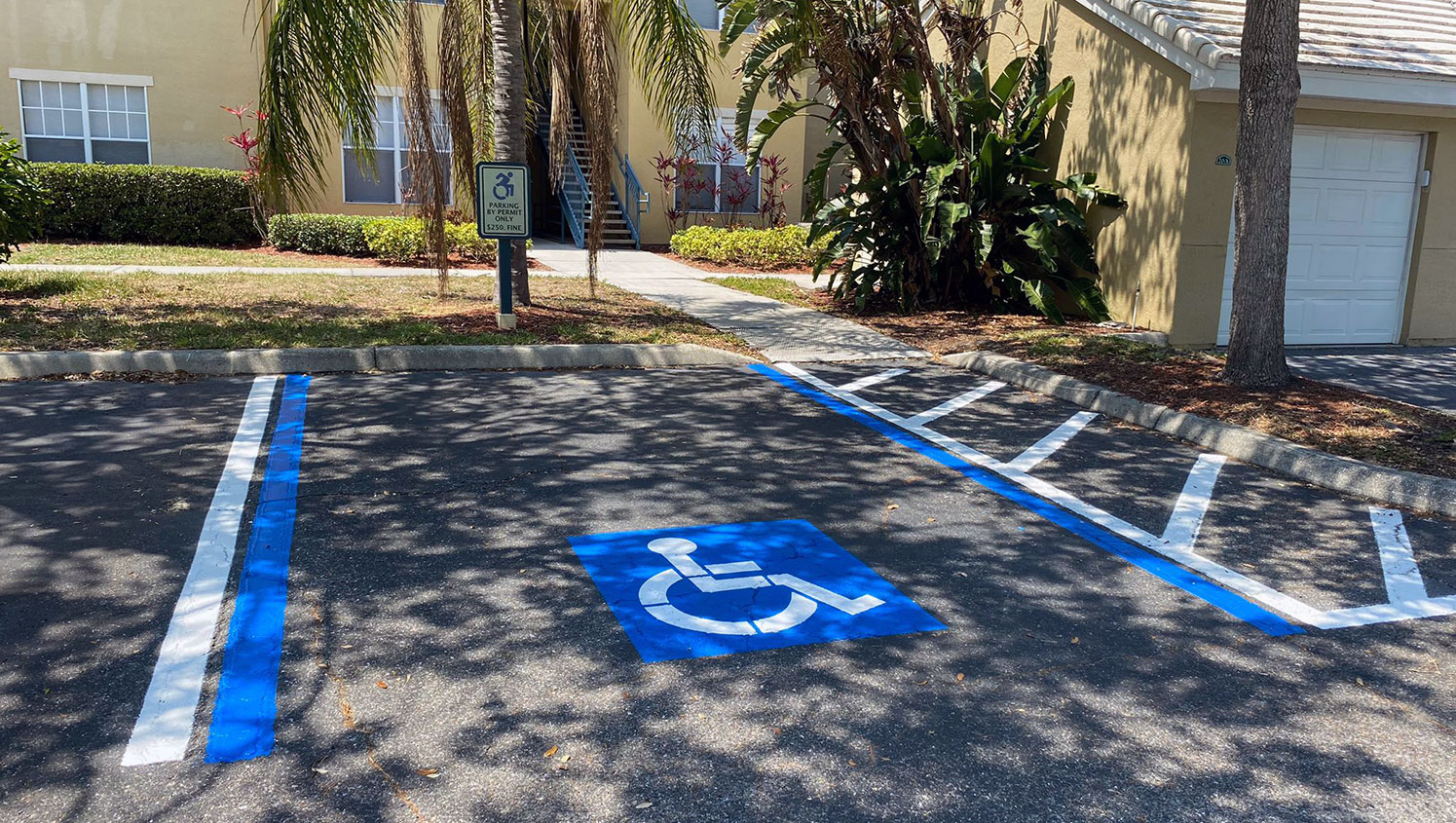 new ada-compliant parking space