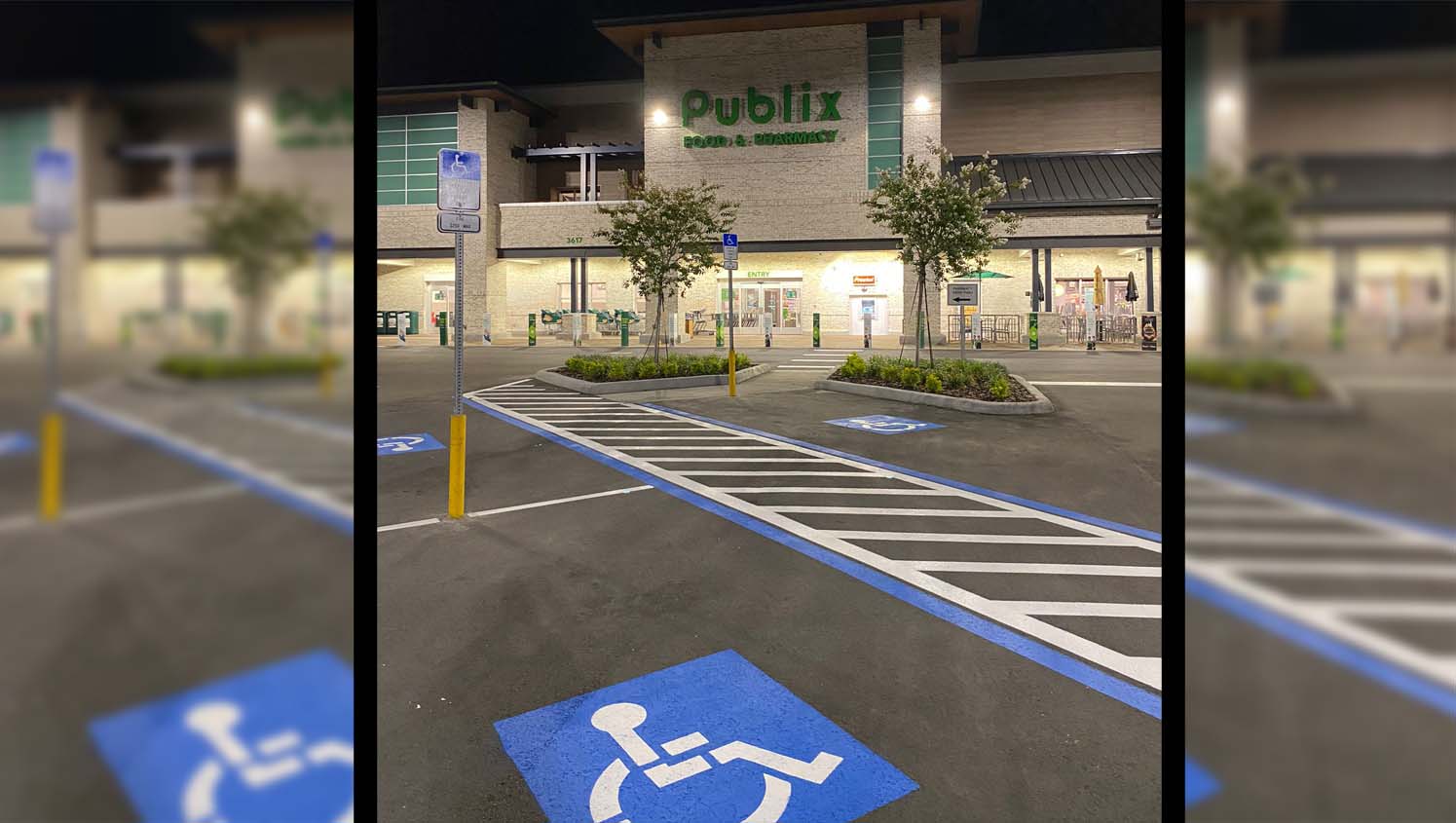 new ADA accessible parking space