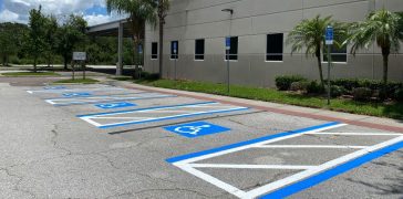 Image of Ashley Furniture Parking Lot Striping in Brandon, FL