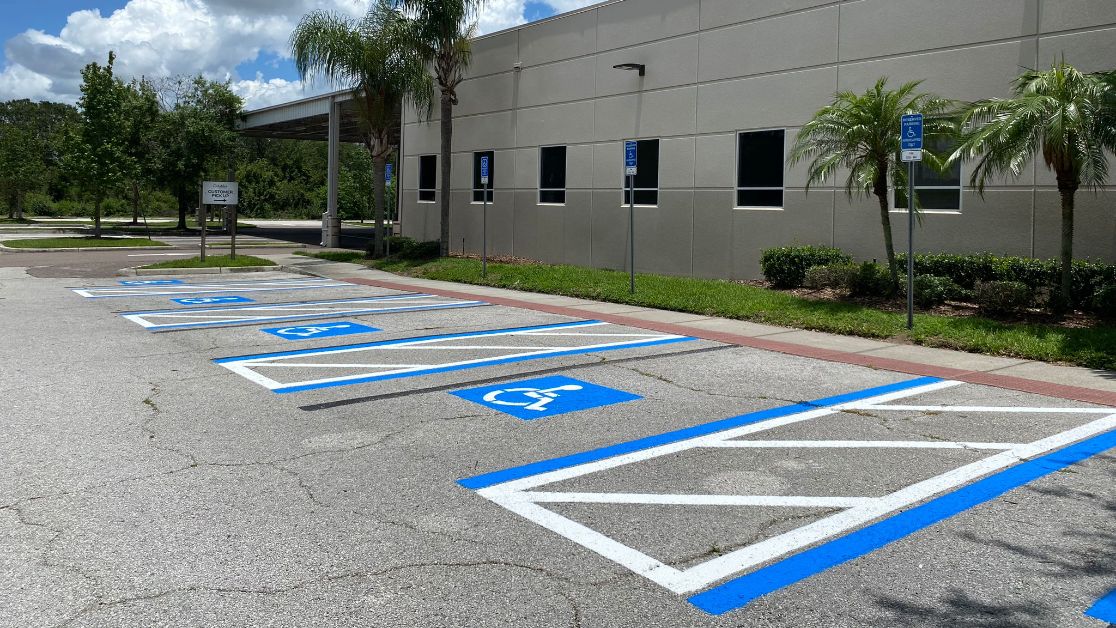 Ashley Furniture Parking Lot Striping in Brandon, FL GFORCE™