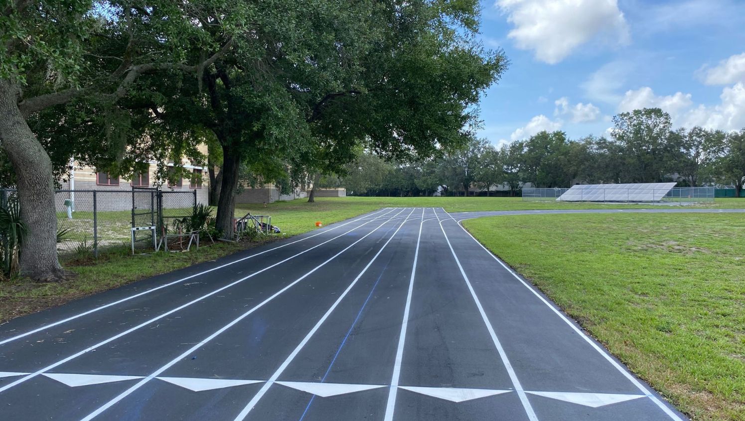 asphalt sealcoating project for local elementary school track