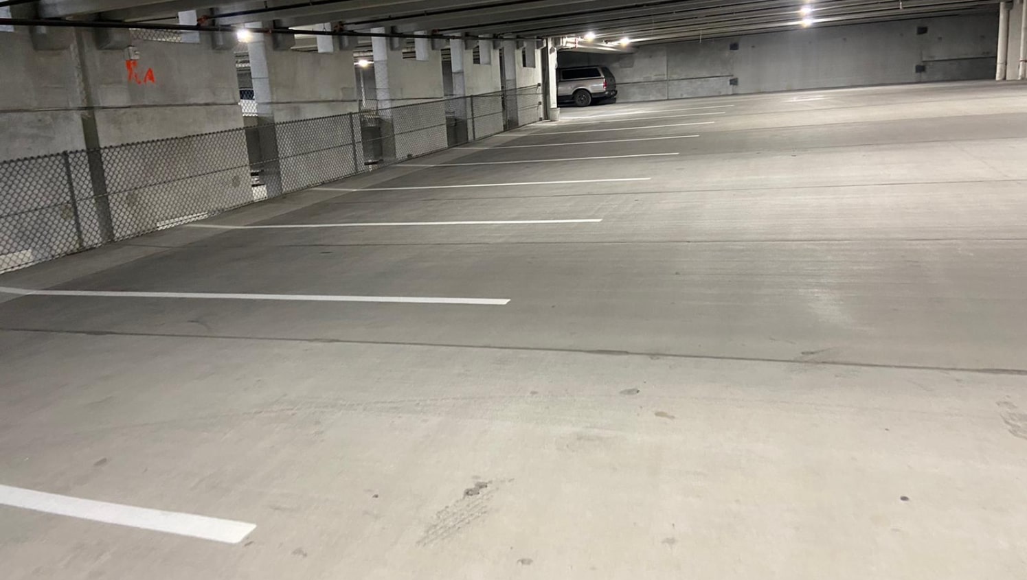 new parking layout in a garage