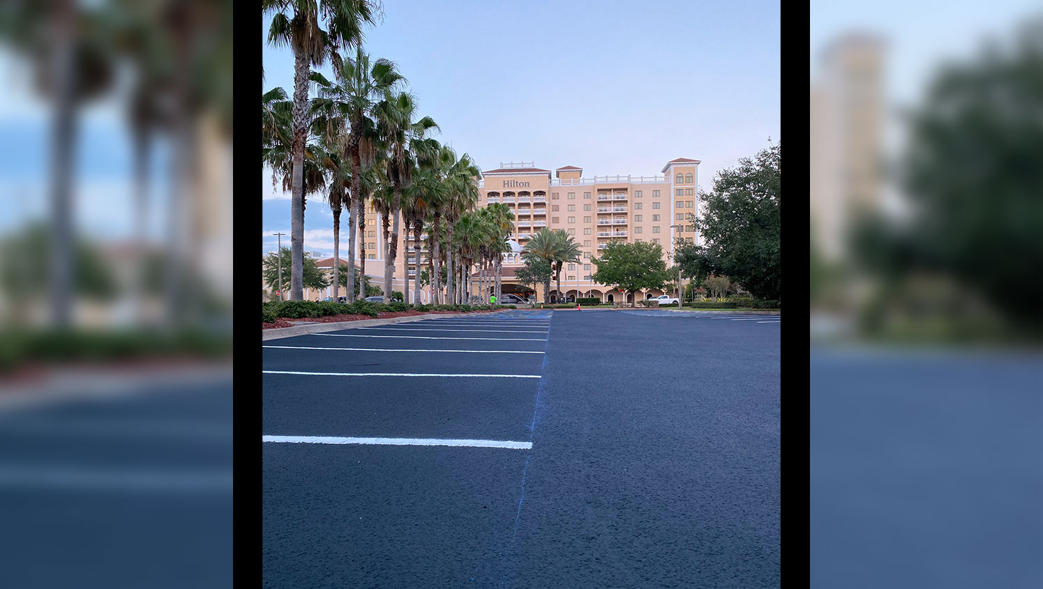 parking lot striping for hilton hotel in st. petersburg, fl