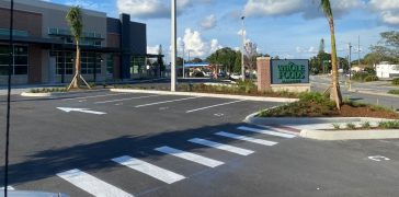 Image of Whole Foods Parking Lot Striping in St. Petersburg, FL
