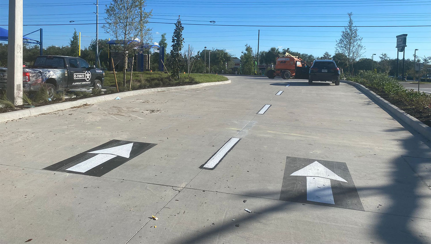 directional pavement markings in new port richey, florida