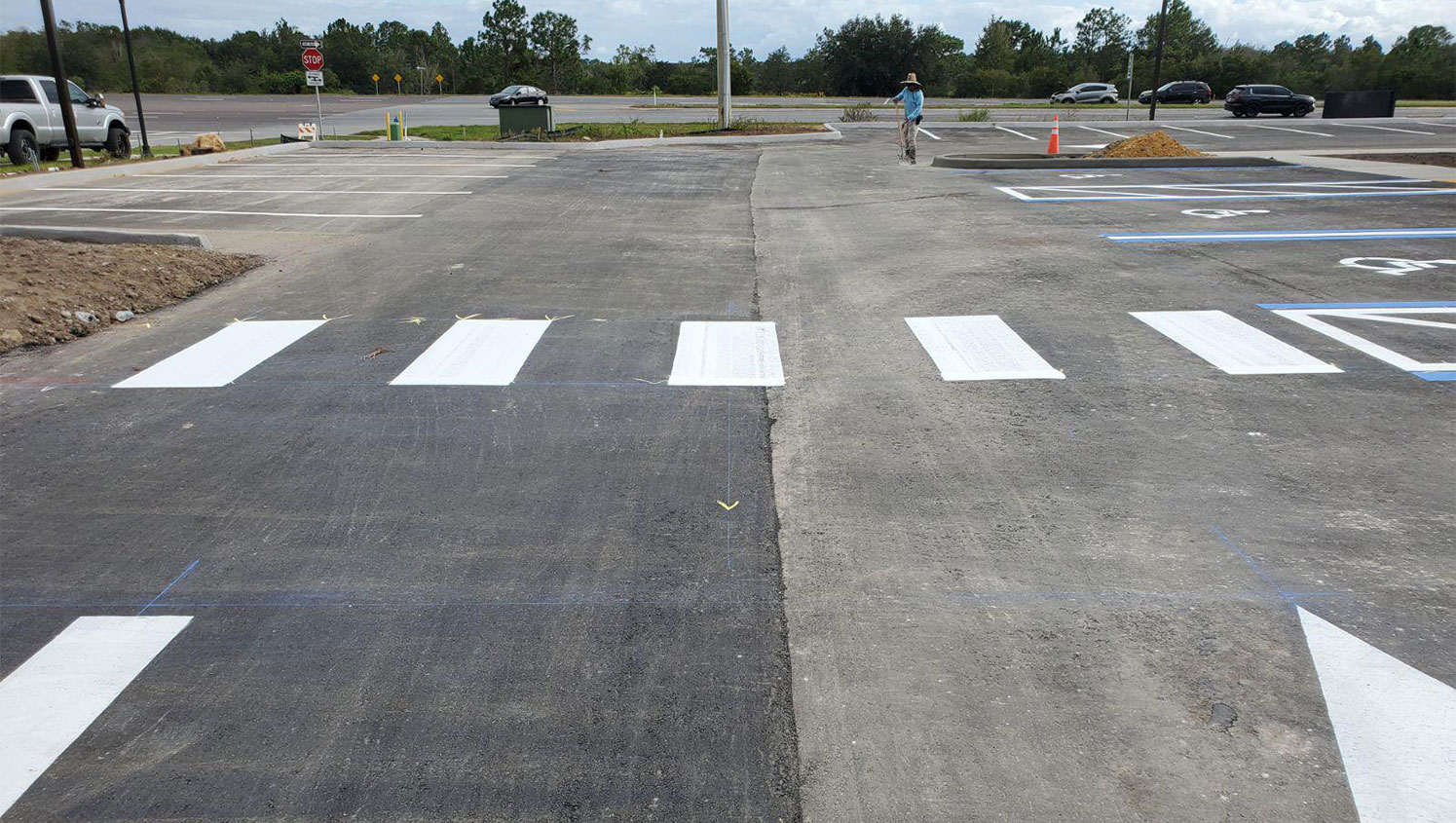 parking lot painting in Tampa, FL