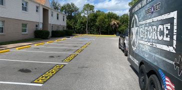 Image of Fresh Pavement Markings for Tampa Apartment Complex