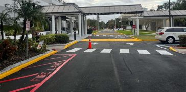 Image of Line Striping for Memorial Hospital in Tampa