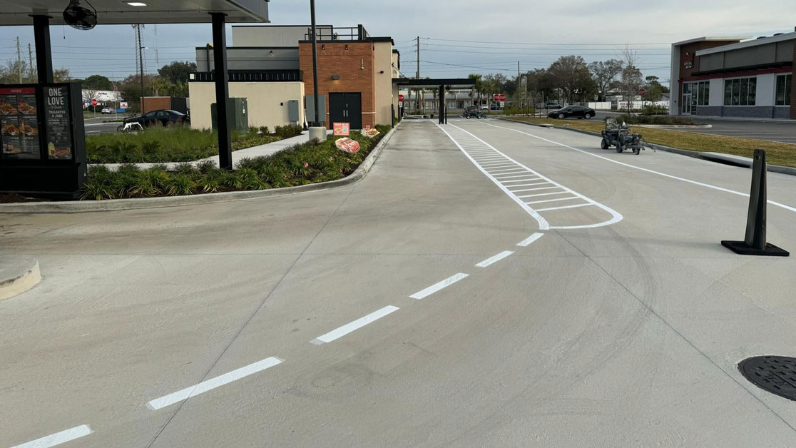 Line Striping for Raising Cane's in Clearwater, FL GFORCE™
