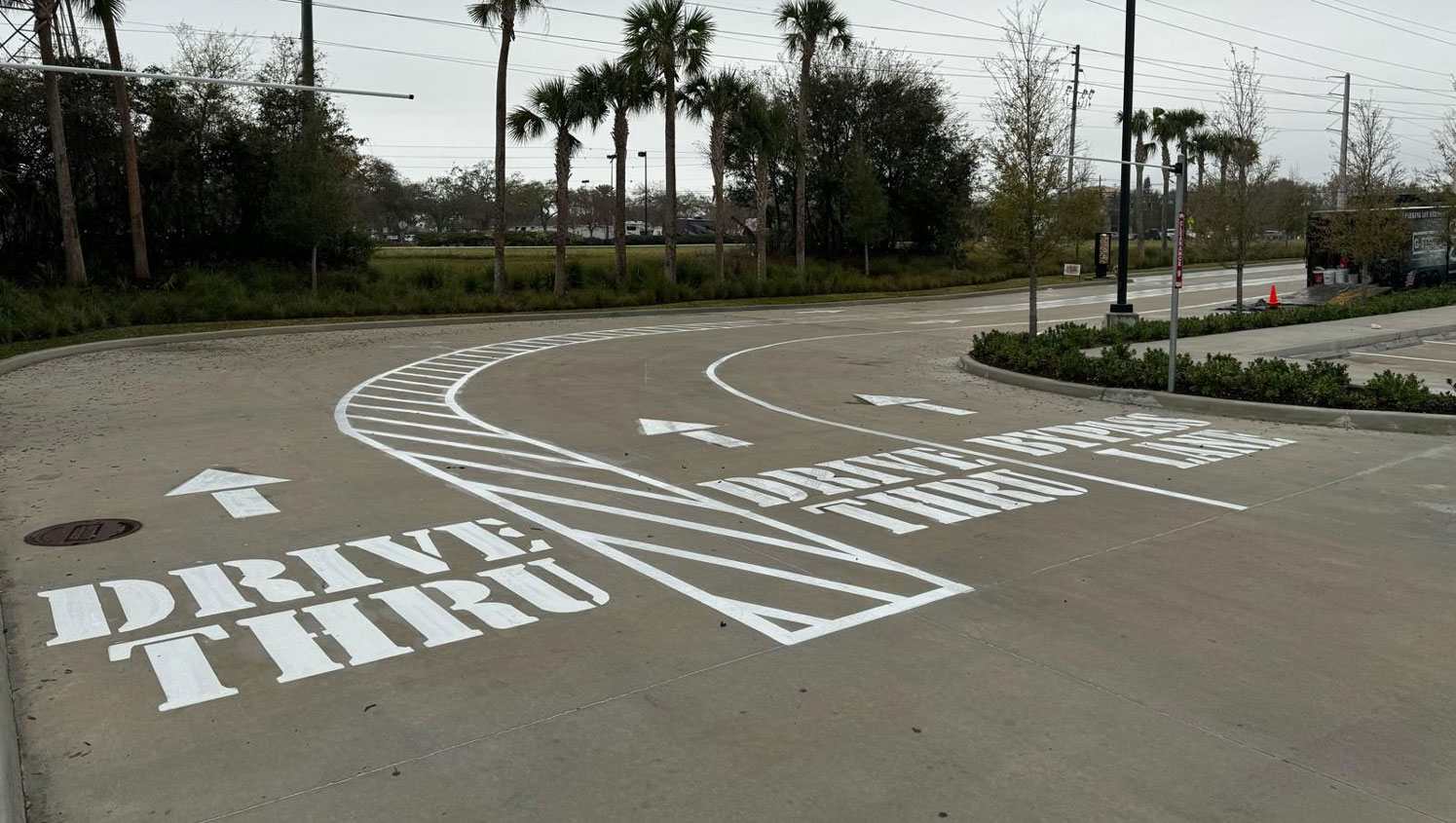 line striping project in Clearwater, FL