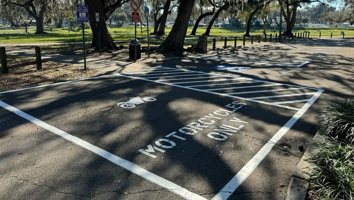 parking lot painting project in Tampa, FL