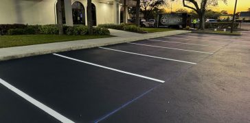 Image of Line Striping for Building in Naples