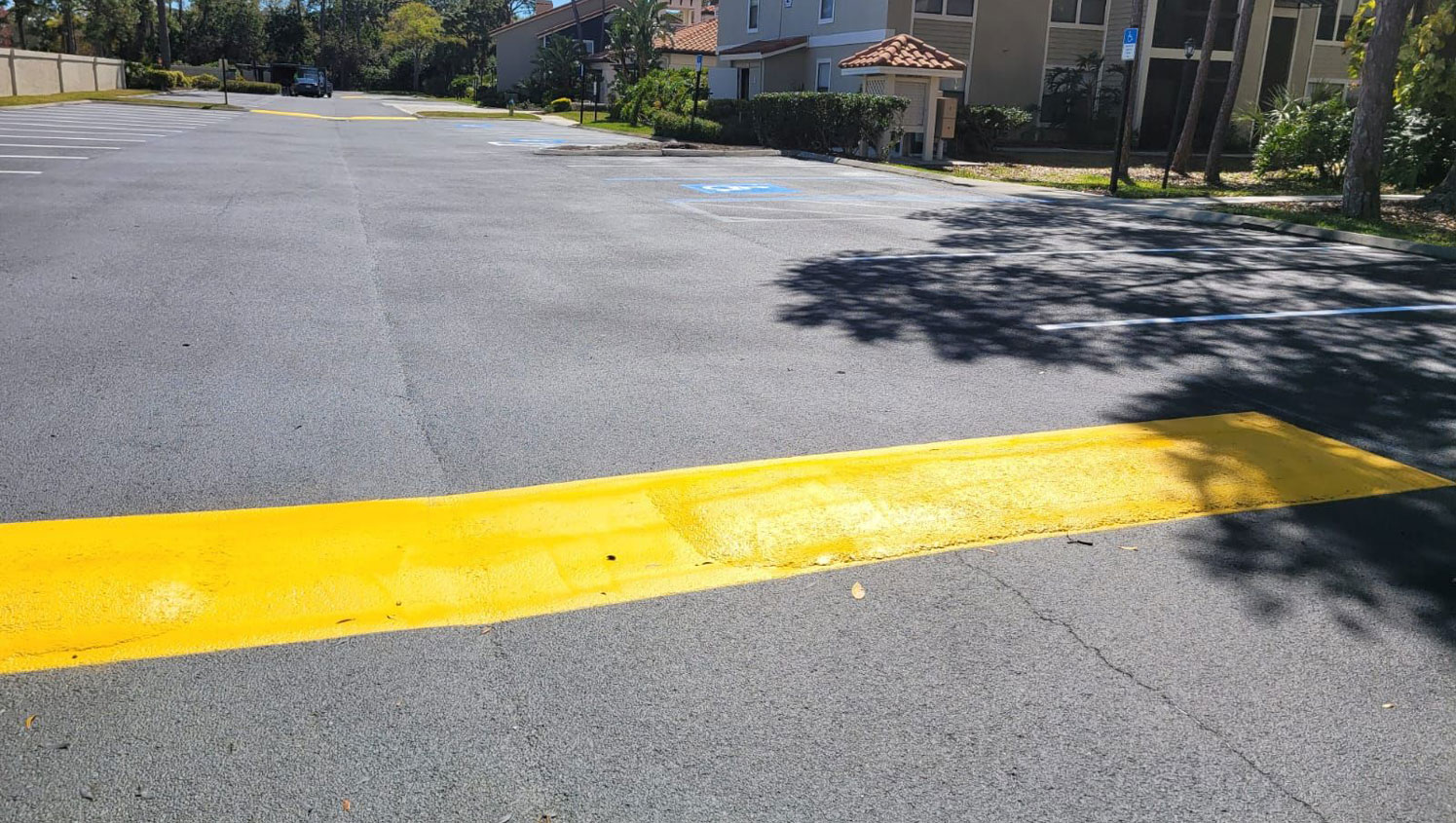 parking lot painting in Sarasota, FL