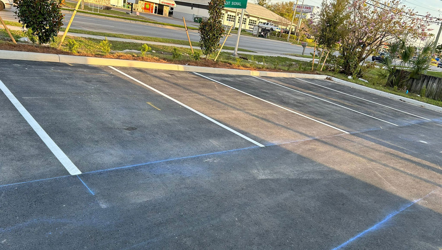parking lot striping project in St. Petersburg FL