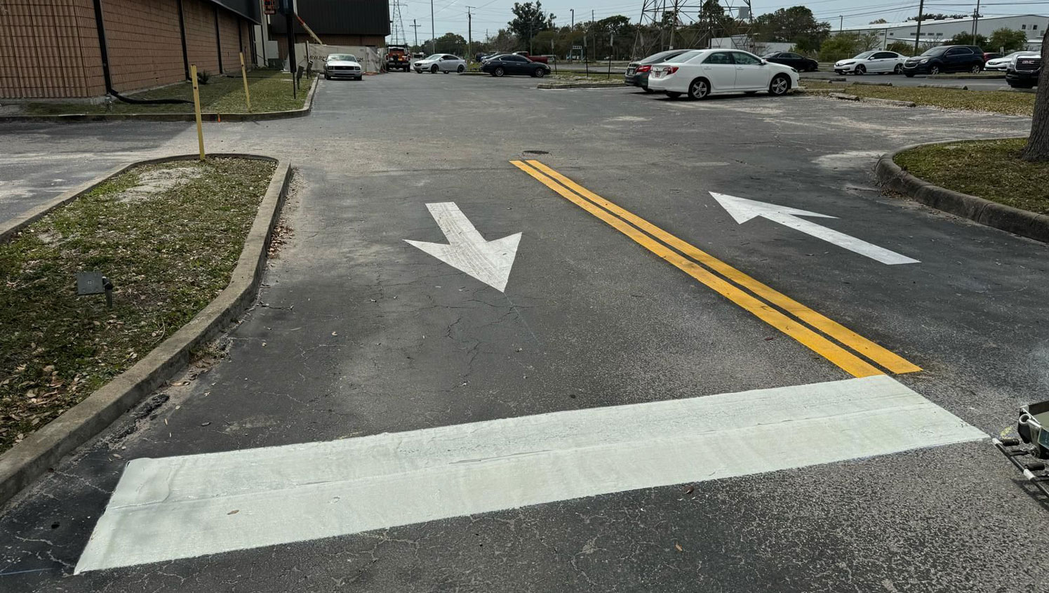 thermoplastic parking lot painting in Clearwater, FL