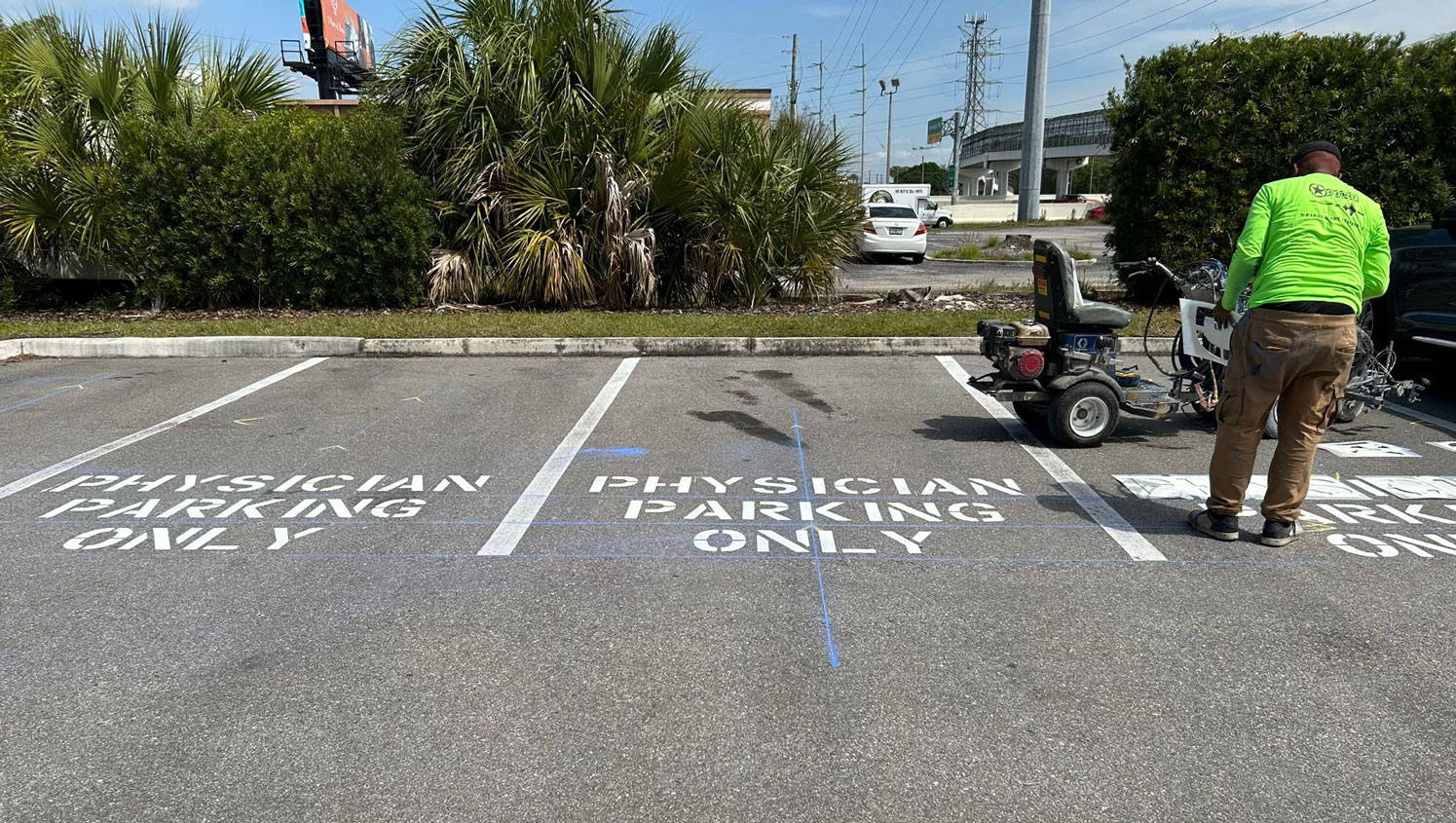 thermoplastic pavement striping in St. Petersburg, FL