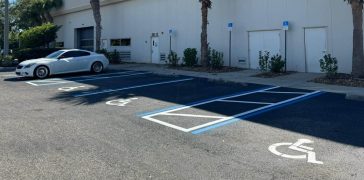 Image of Line Striping Project for Business in Tampa, FL