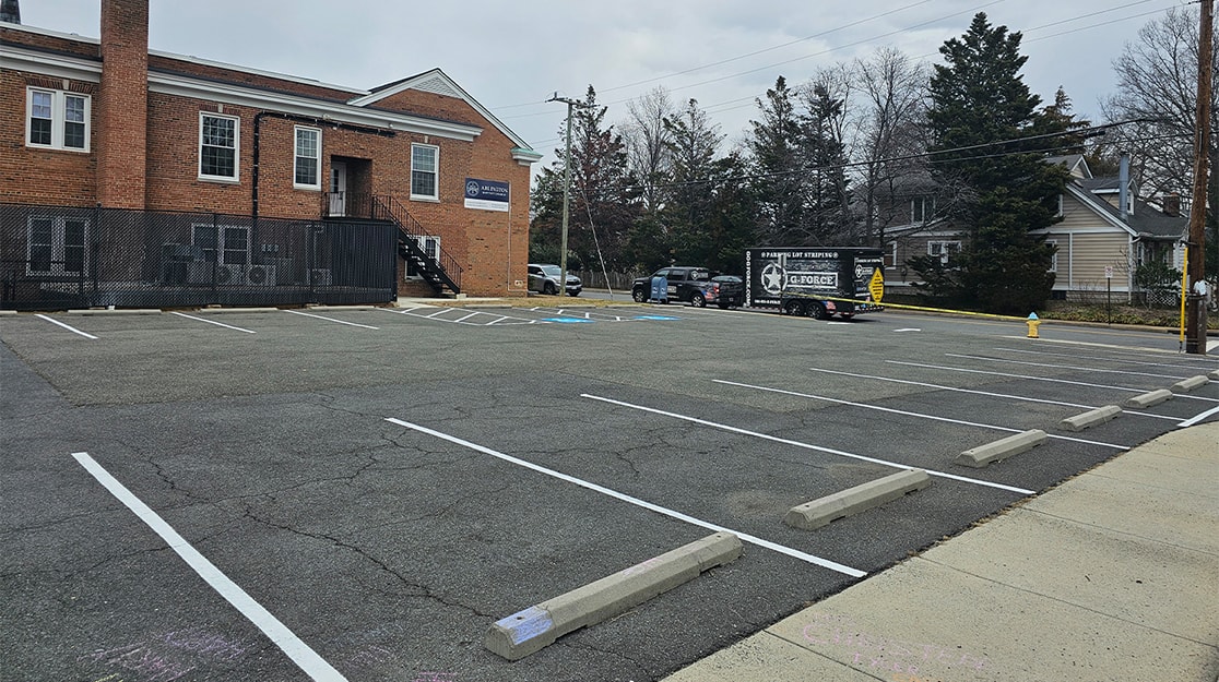 Line Striping Project for Arlington Baptist Church in Arlington, VA
