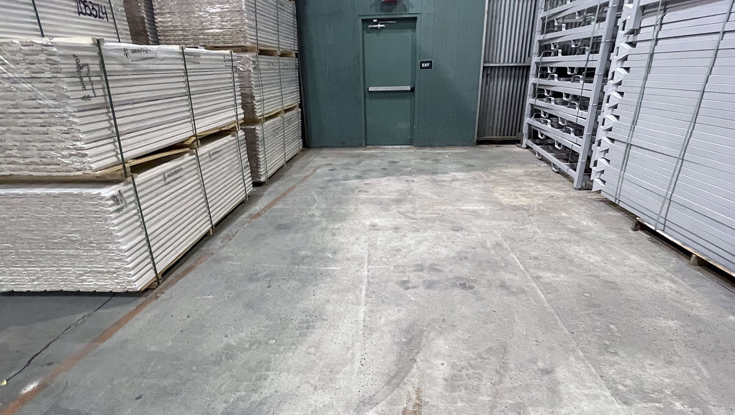 warehouse floor ready for striping
