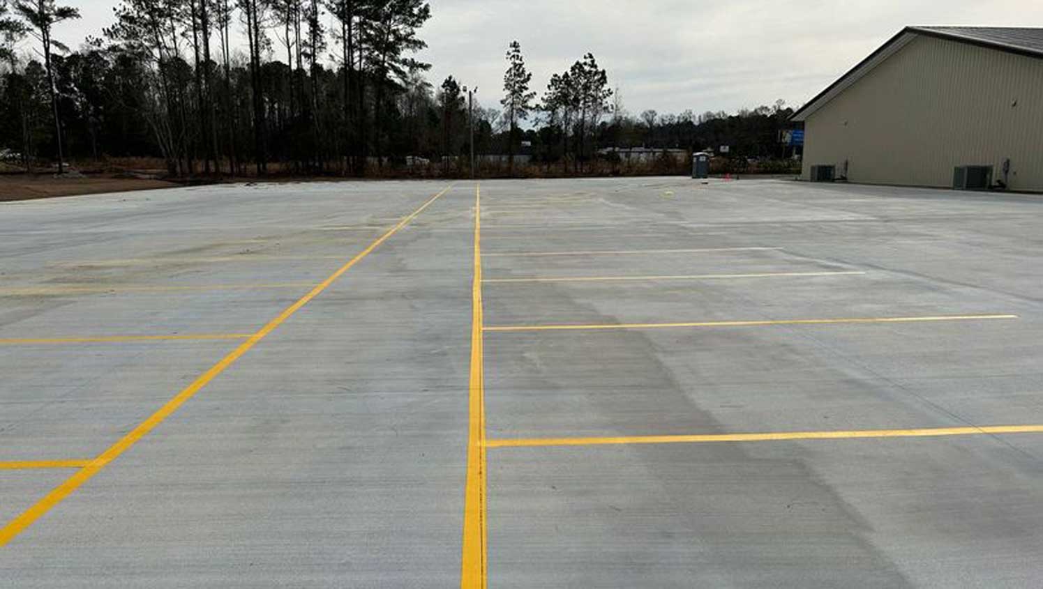 parking lot painting in Raleigh, NC